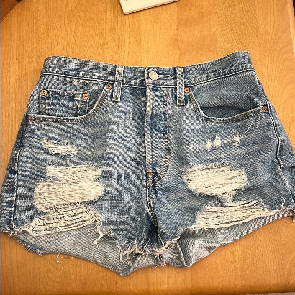Levi's Classic Blue Denim 501 Jean Shorts